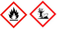 Gefahrenpiktogramme:  GHS02: Flamme GHS09: Umwelt